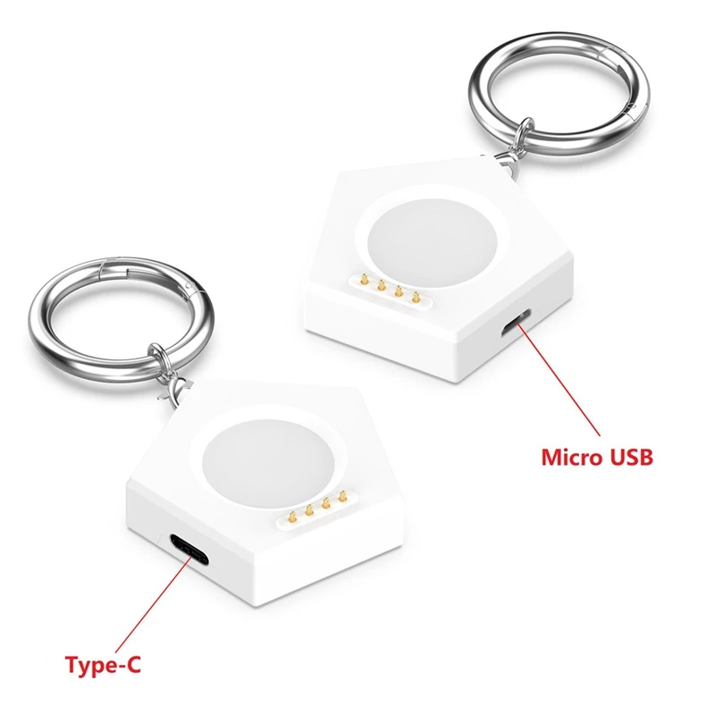 Portable Charger Type C & Micro-USB Magnetic Charger For Oneplus Watch 2 For Oppo Watch X/4 Pro/3 Pro Smart Watch