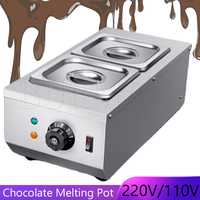 Electric Chocolate Cheese Melting Machine Heater Commercial Double Hot Pot Fountain Boiler Dipping Cylinder Melter Pan Warmer