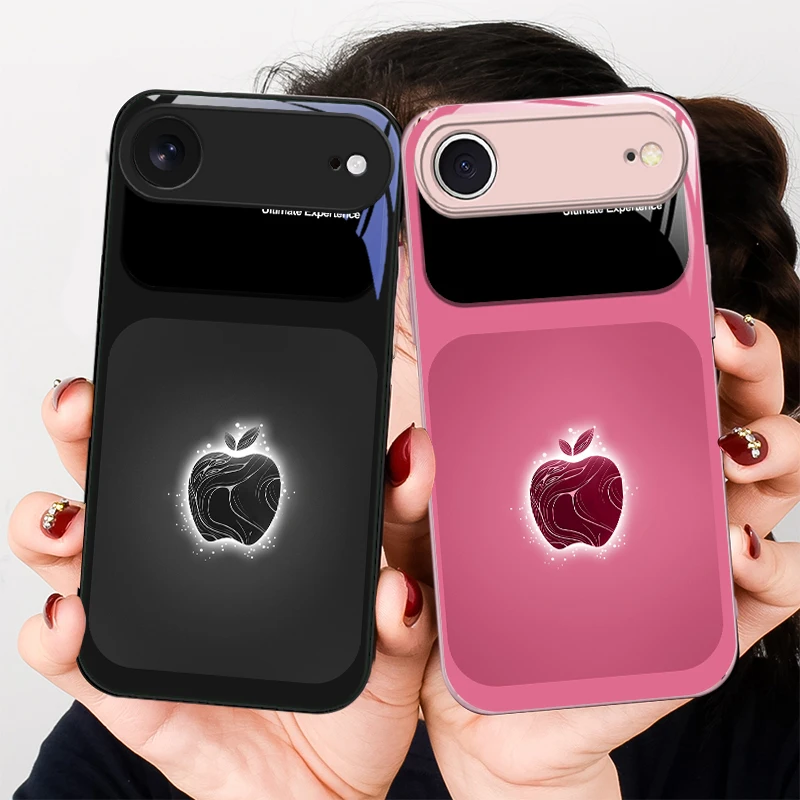 

Lightning Gradient Blue For iPhone 17 Air 16 E 15 14 13 Plus 12 mini 17 Pro Max 11Pro XR Xs X 7 8 11 Tempered Glass Phone Case