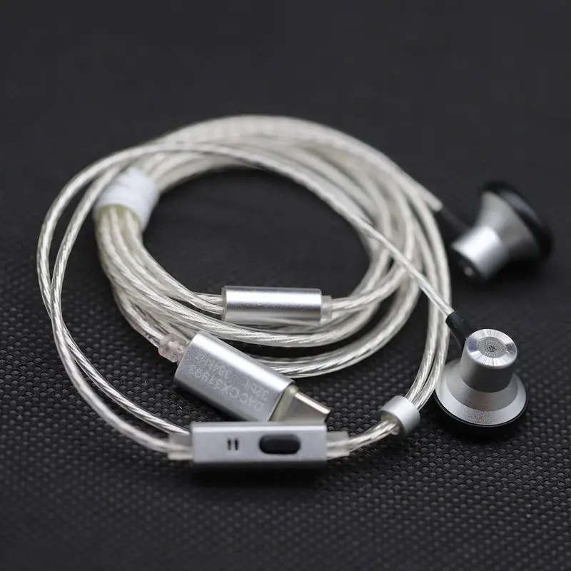

3.5mm/Type‑C Flat Head Wired Earphones HiFi Decoding Headset DIY Universal Control High‑End Sound Quality 31993