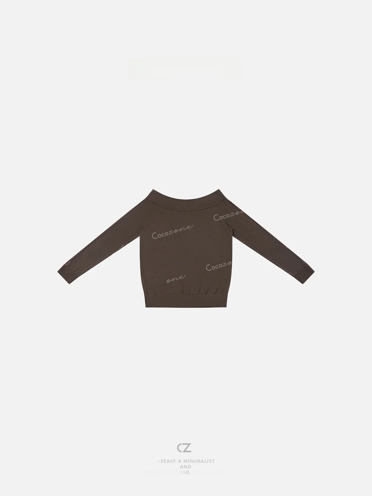 

Zone Long Sleeve Knitted Sweater Casual Top One Shoulder Neckline Silk Leisure Street Style Loose Fit Pure Color Spring Women