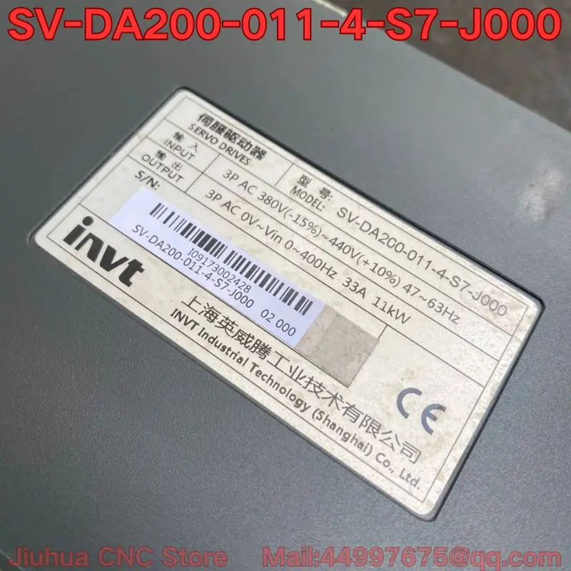 Second-hand SV-DA200-011-4-S7-J000 servo drive function test is normal The latest quotation for 2026