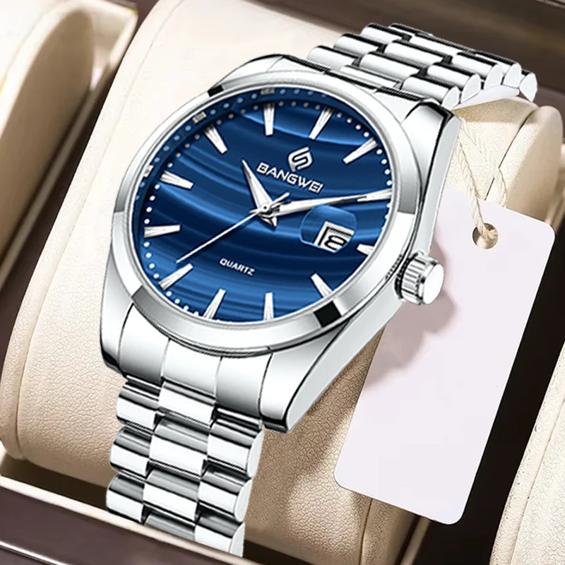 LIGE Fashion Luxury Quartz Man Watch Stainless Steel Band Luminous Casual Business Watches for Men Waterproof Classic Wristwatch