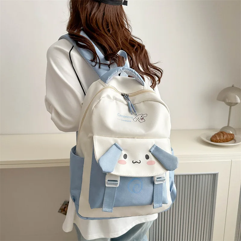 2024 New Sanrio Junior High School Student Backpack, College Style Large Capacity Backpack, College Student Backpack