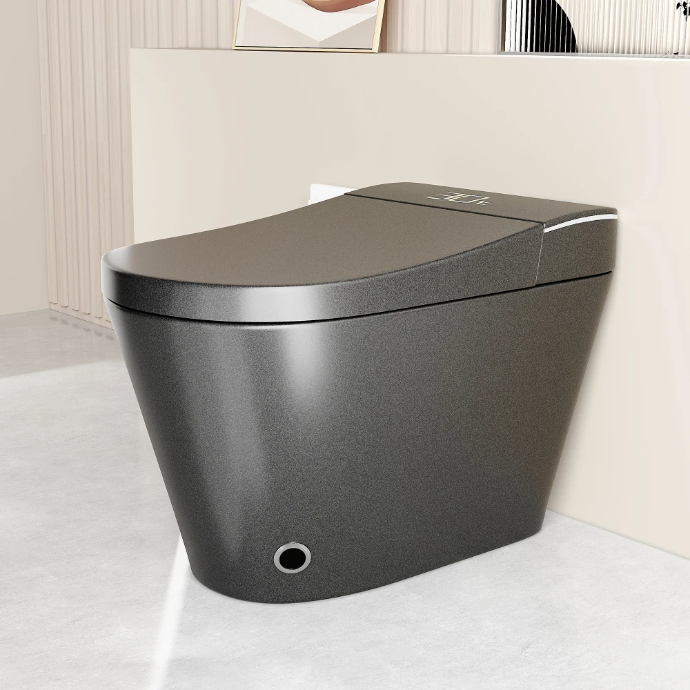 Unique Smart Toilet One Piece with Built-In Bidet Intelligent Auto Open/Close Seat Bidet Toilet with Dryer And Warm Water Grey