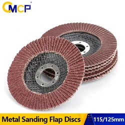 CMCP 115/125mm Grinding Flap Discs 40/60/80/120Grit Flap Sanding Disc For Angle Grinder  Metal Wood Abrasive Tool Grinding Wheel