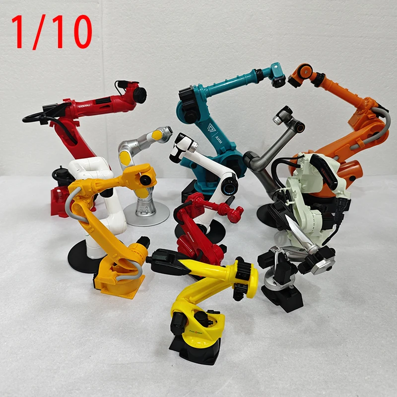 Diecast 1/10 Scale Mechanical Arm Model Kawasaki Kuka FANUC Robot Model Chaifu Denso Pliz Static Display Model