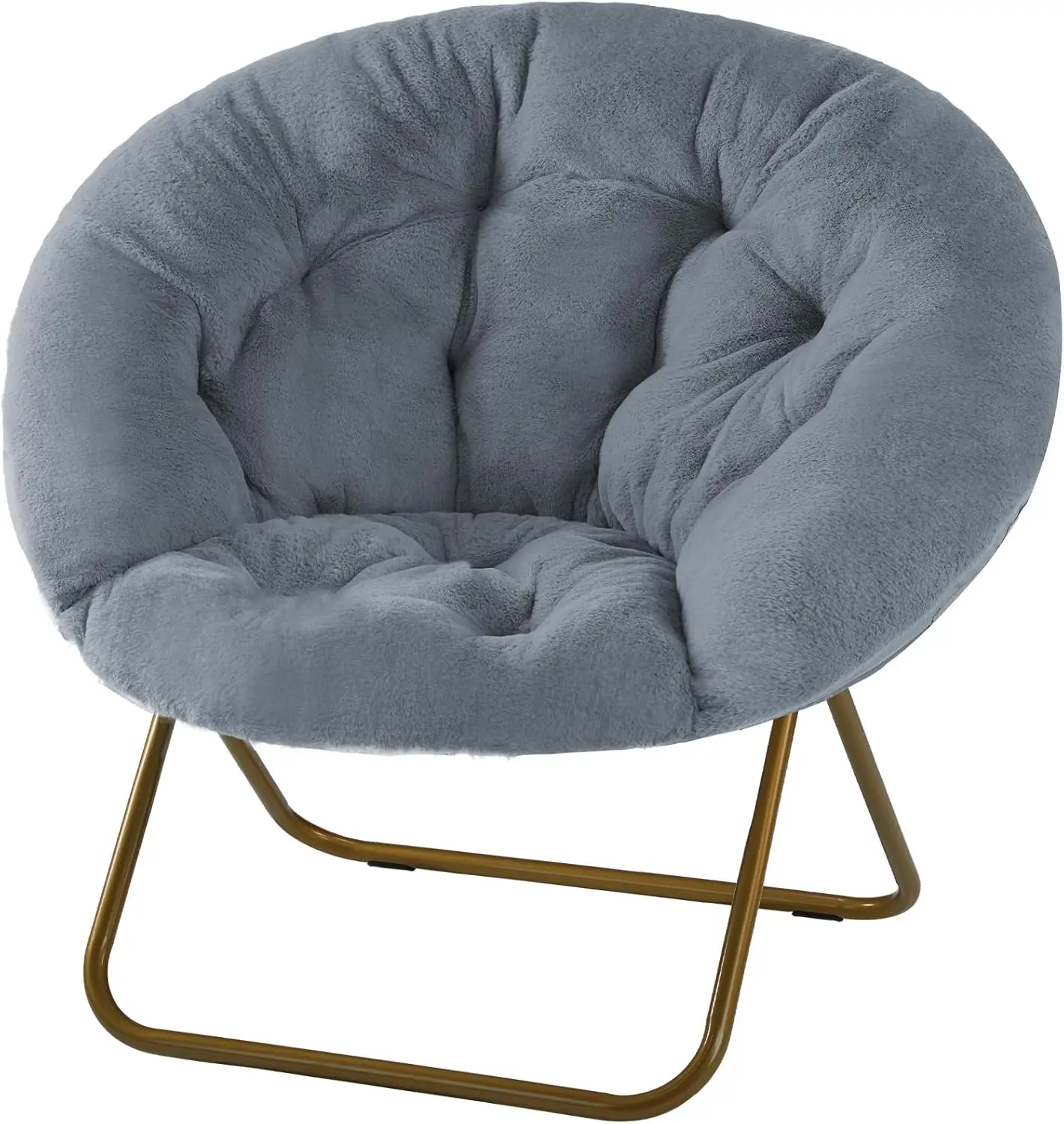

Comfy Saucer Chairs Cozy Faux Fur Soft Lounge Cute Folding Bedroom Living Room Seat Flexible Reading Foldable Seating for