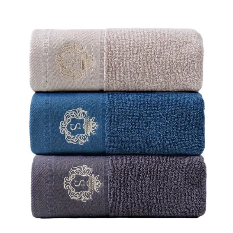 5/10PCS Bathroom Cotton Towel Sets 33x74cm Letter Embroidered Household Terry Hand Towels for Bathroom Gift  수건 세트 Grey Blue Red