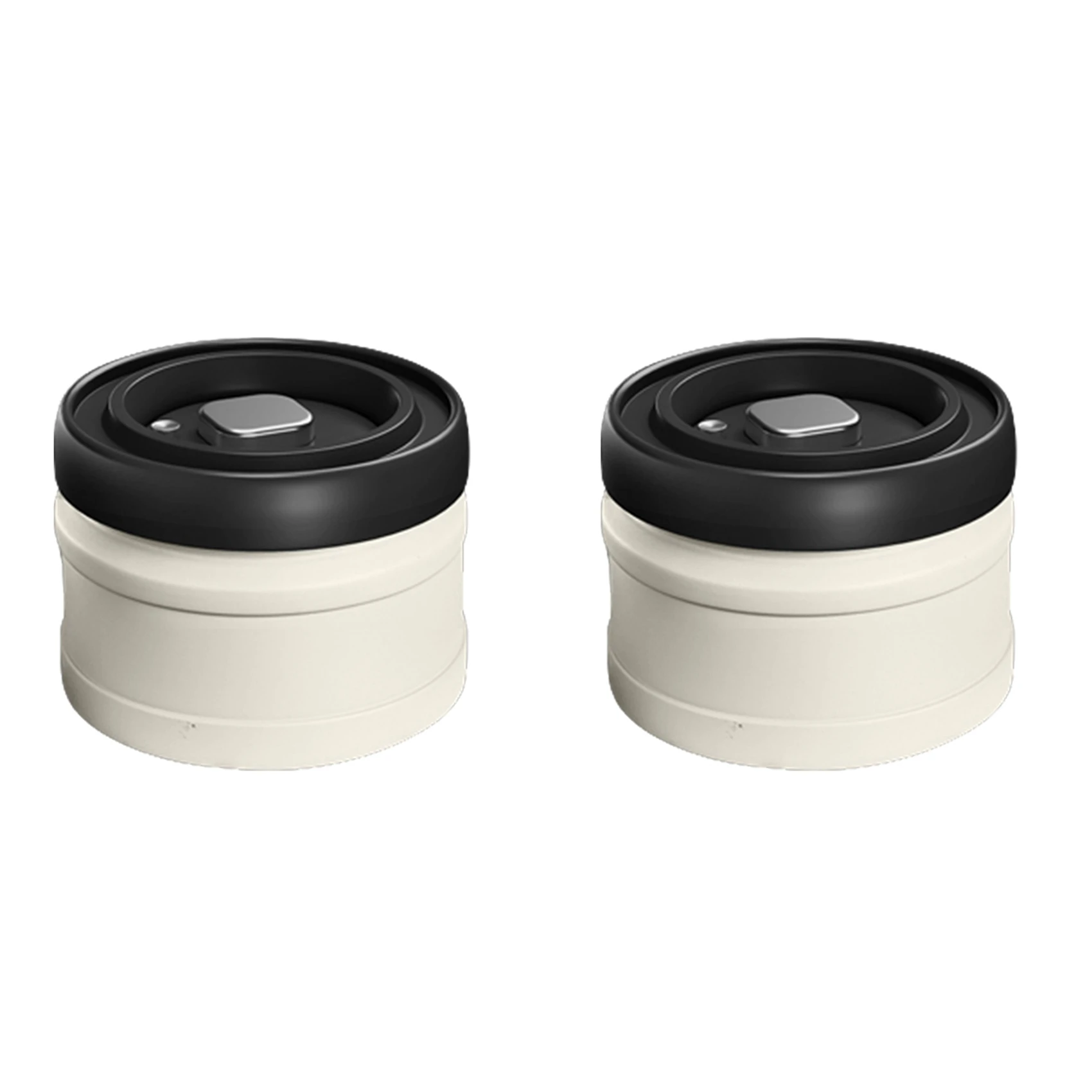 حاوية تخزين حبوب القهوة المختومة من SANQ 2X، شاي الحبوب المفرغ، خزان علبة طازج لبرطمان القهوة محكم الغلق (أبيض، S)