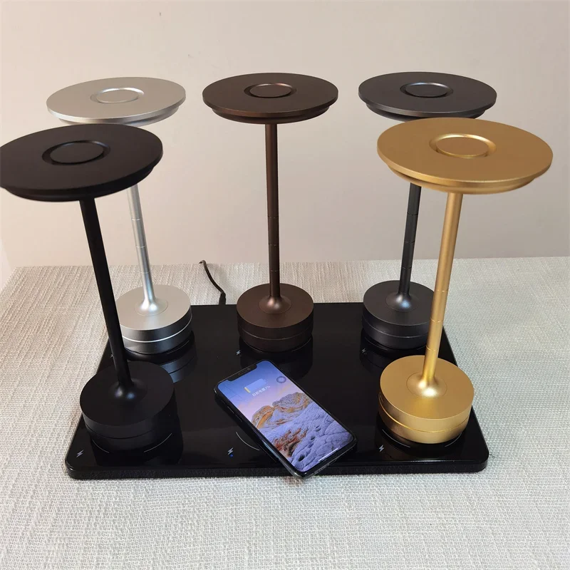 6 in 1 Qi Wireless CHARGING Pad Station Quick 5V1A 1.5A 2A 5W 7.5 W 10 W สําหรับโทรศัพท์สมาร์ทตารางโคมไฟ