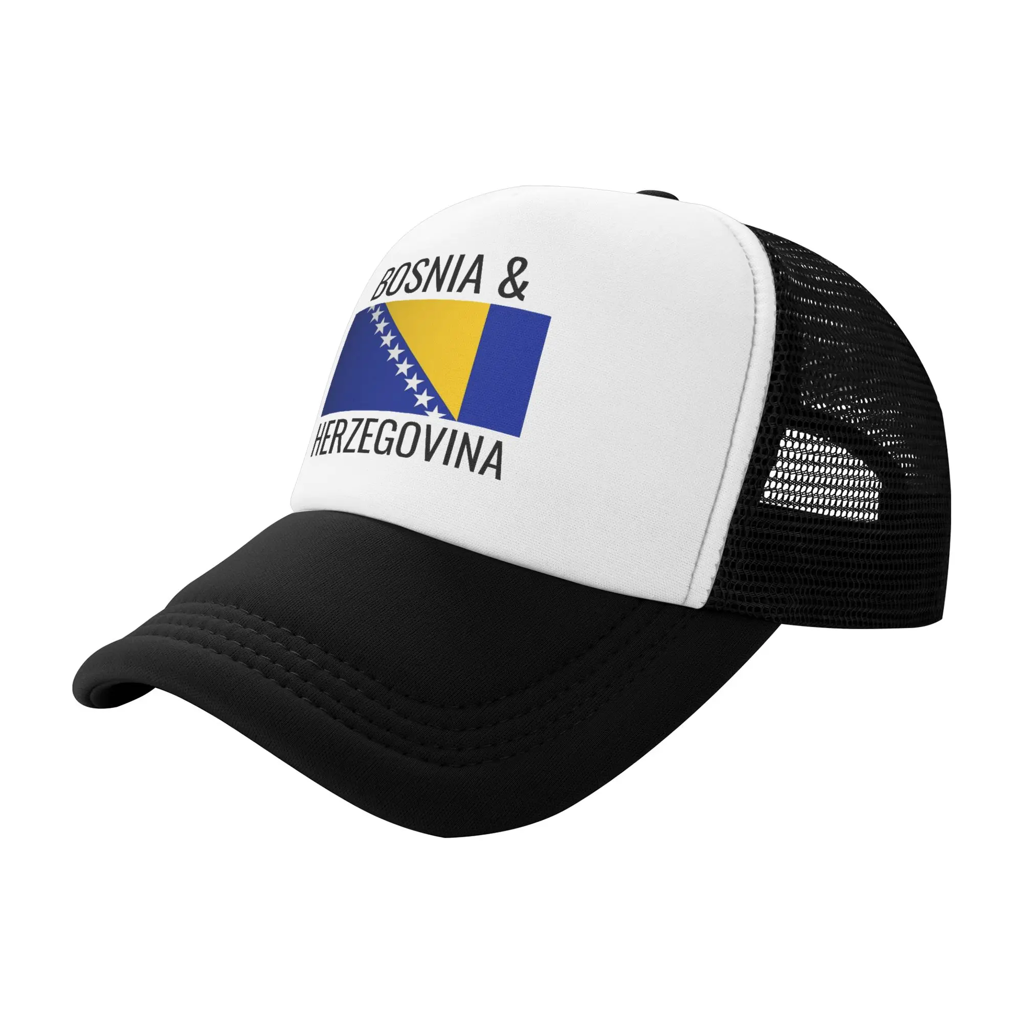Bosnia and Herzegovina Flag Merch Unisex Baseball Caps  Trucker Hat Unique Daily Headwear Adjustable Fit Sun Cap
