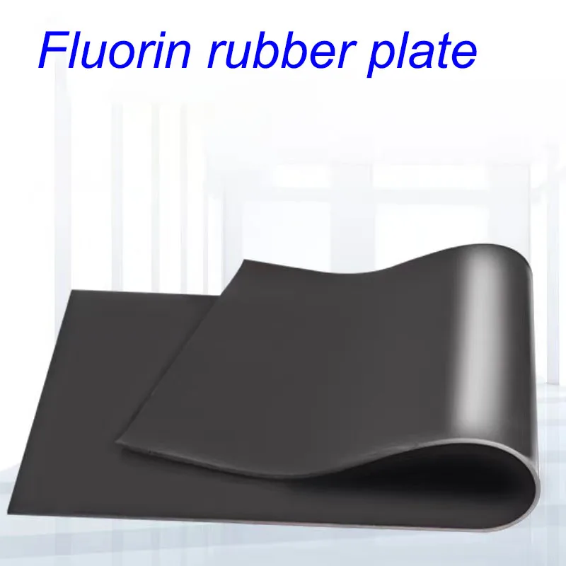 Fluorinated rubber sheet, 1mm-5mm, FKM sheet, Fluorinated rubber sheet resistant to oil and corrosion, acid and alkali 100x10020