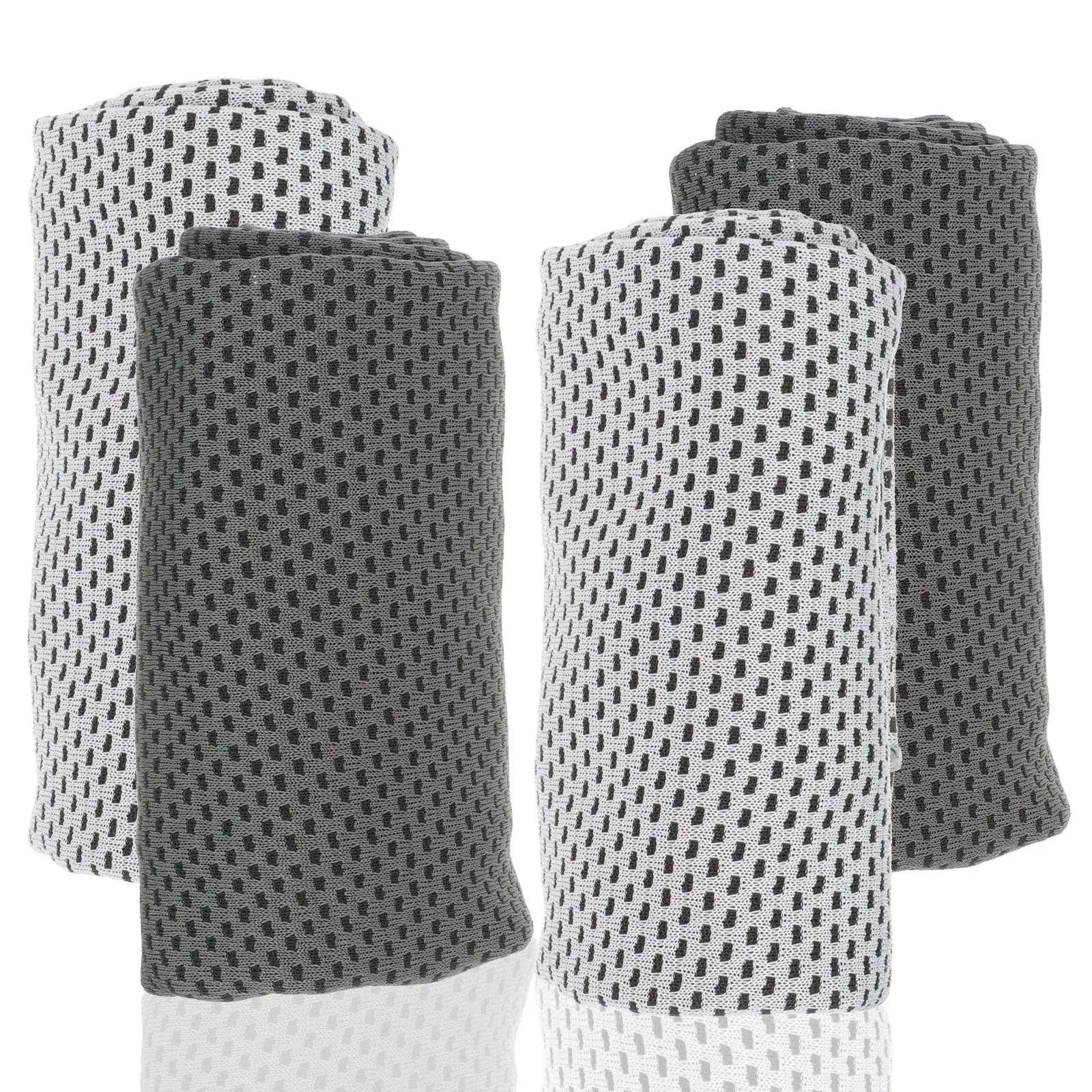 4Pcs Cooling Towels Sports Sweat Absorbing Microfiber Lightweight Portable Outdoor Fitness Yoga Running Hiking Camping
