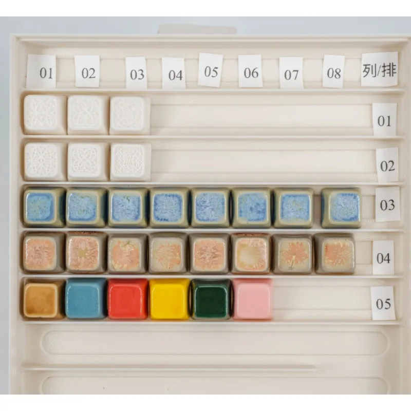 Handmade Chinese Ceramic Keycaps Compatible with XDA Profile or ChreeyR4 Customized Key Caps in Multiple Colors Cute Gift Keycap