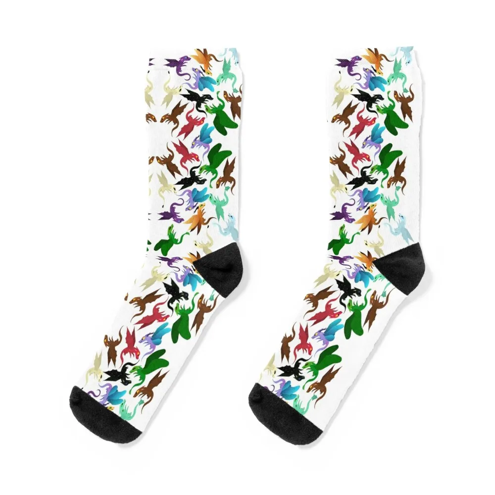 

All dragons WoF pattern Socks Men's loose colored tennis Men's Socks Luxury Women's