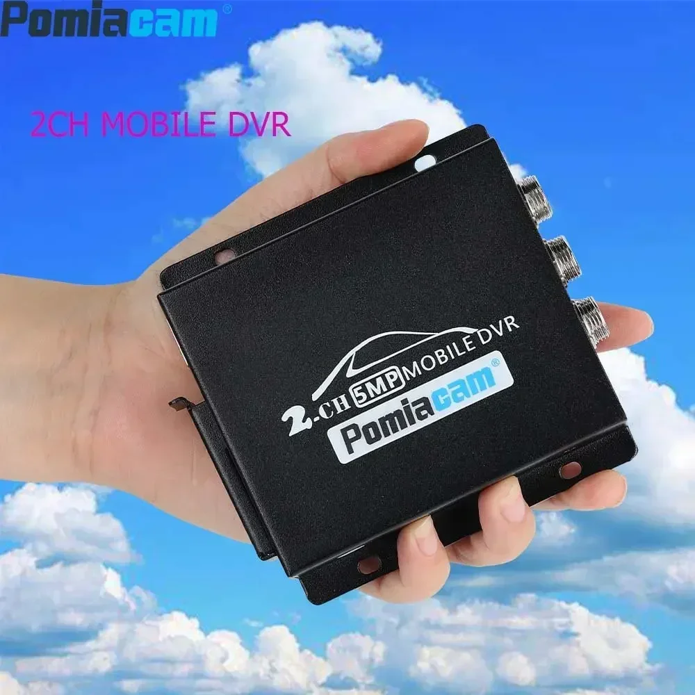 

2CH Mini AHD Mobile DVR HD 5MP 2 Channel DVR with Dual SD Card Slot Support 128GB/CVBS/AHD 5.0MP Vehicl