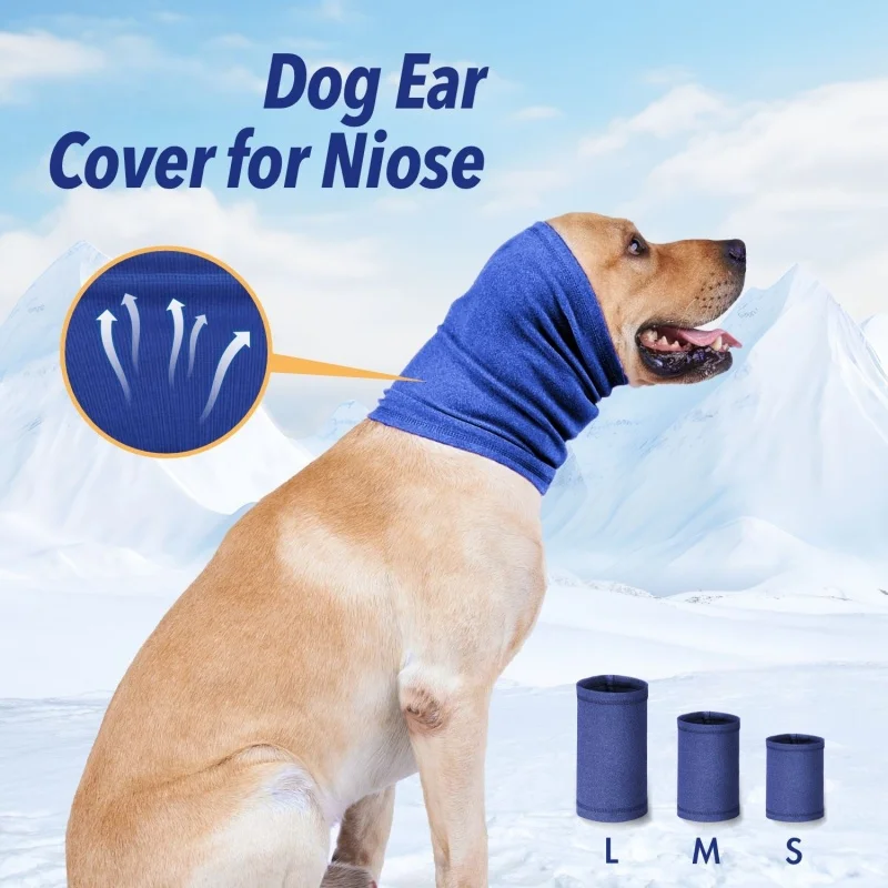 Dog Grooming Earmuff Warm Headband Ear Cover Neck Hat Noise Cancel Scarf Collar Soundproof Anxiety Pet Bath Quiet Dry HeadSleeve