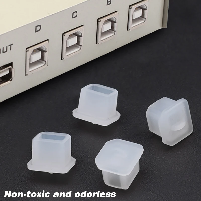 5 Stuks Voor Usb-B Siliconen Rubber Gat Caps Stofdicht Plug Cover Voor Usb B Vrouwelijke Poort Anti Dust protector Cover Knop Caps