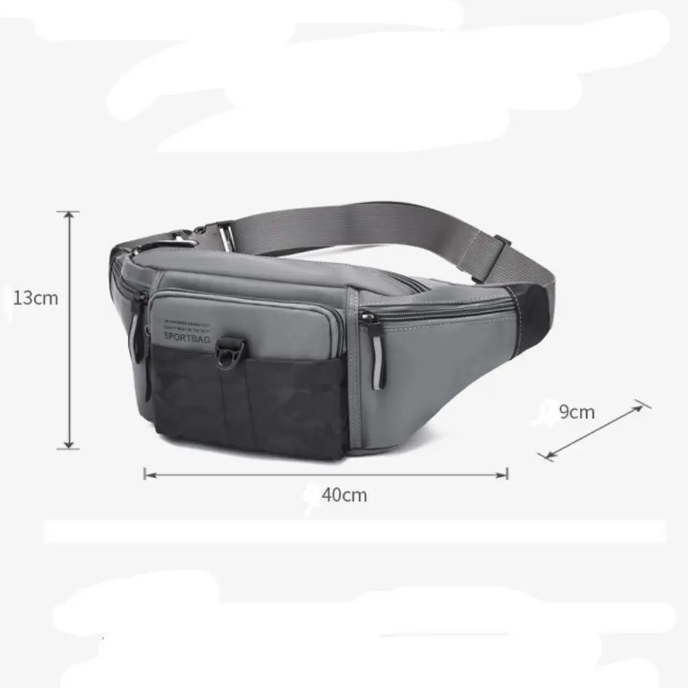 عادية أكسفورد الرجال الخصر حقيبة سعة كبيرة مكافحة سرقة الرياضة حقيبة الهاتف الأعمال أمين الصندوق المحفظة مقاوم للماء ركوب الدراجات حقيبة صدر للرجال