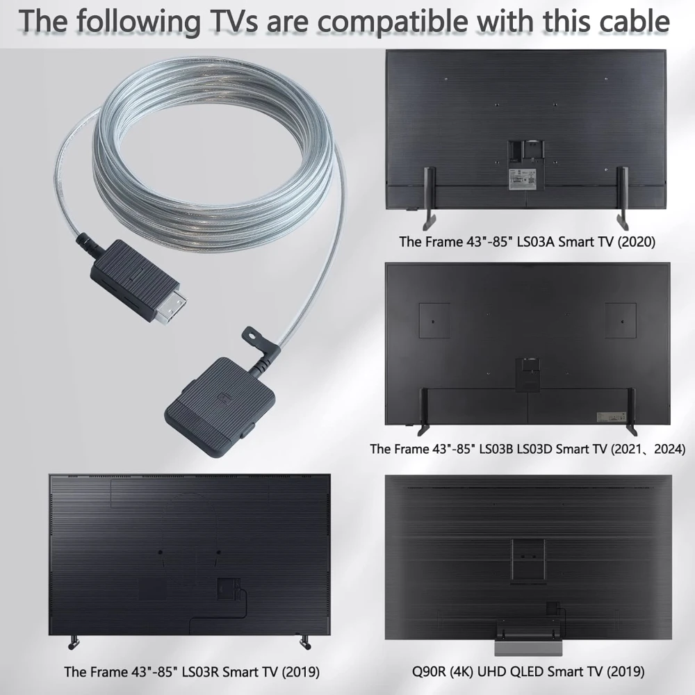 НОВЫЙ кабель One Connect 16,4 фута BN39-03006A для Samsung QLED Frame TV 43 "-85" LS03D QE49LS03RAU QE55LS03RAU QE55Q85RAT QE55Q90RAT