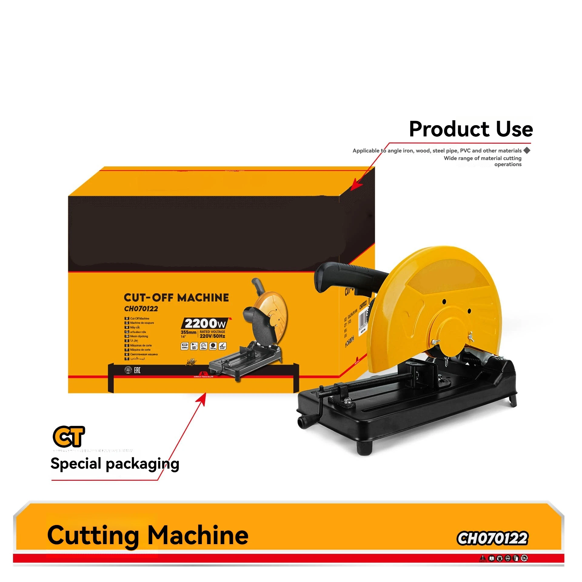 High Power Electric Cutting Machine Professional Cutter for Wood Metal Plastic Tile DIY Processing