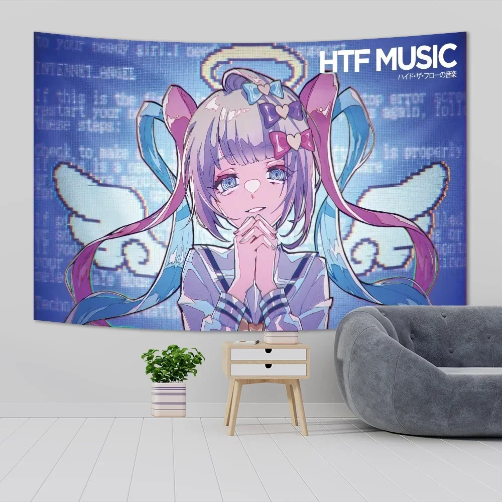 Anime girl Overdose Game Chart Tapestry Home Decoration hippie bohemian decoration divination Wall Hanging Home Decor sakura