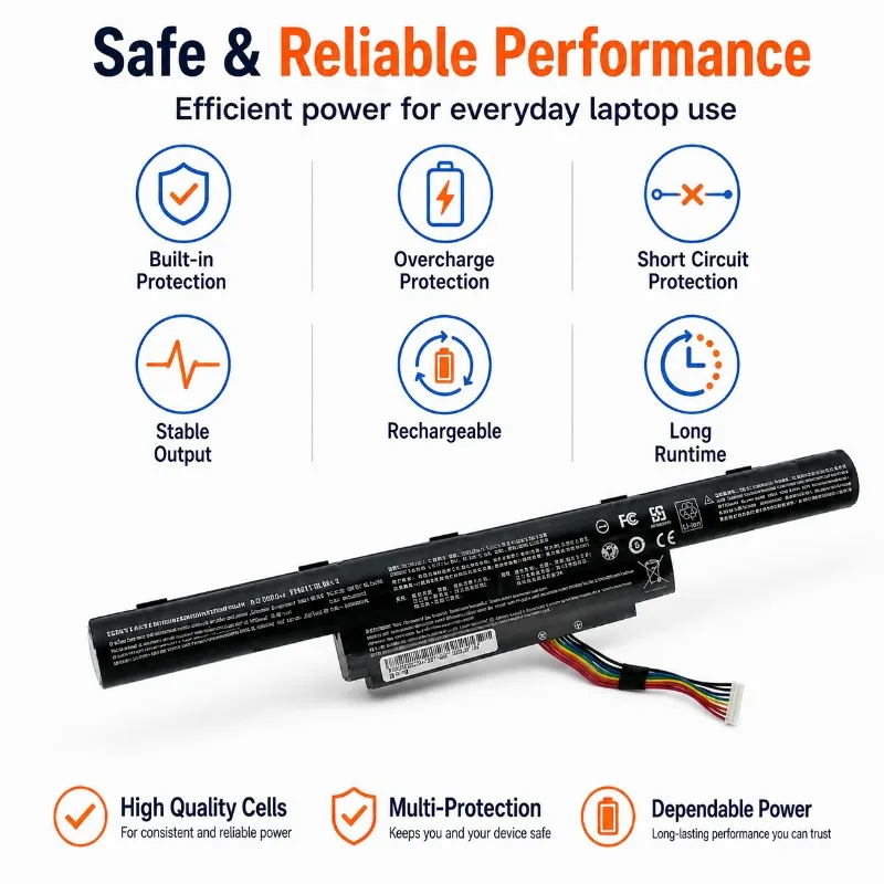 Compatible F15 F5-573G 53VG AS16B5J AS16B8J 5200mAh Li-ion Replacement Battery for Notebook PC Repair Spare Laptop Battery Pack