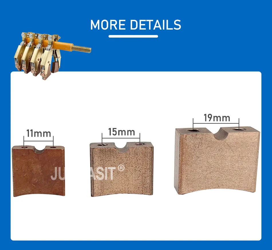 Jumpasit Kohlebürstenblöcke J164 Sets mit Kupferbürstenhalter für Kabeltrommelmaschinen 6,5x20 10x25 12,5x32mm – Detail 3