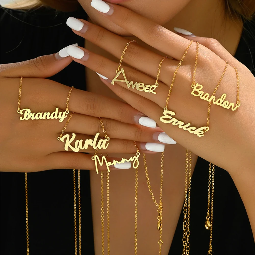 

Customized Stainless Steel Necklace With Any Name, Personalized And Simple Accessories That Do Not Fade, Holiday Gift