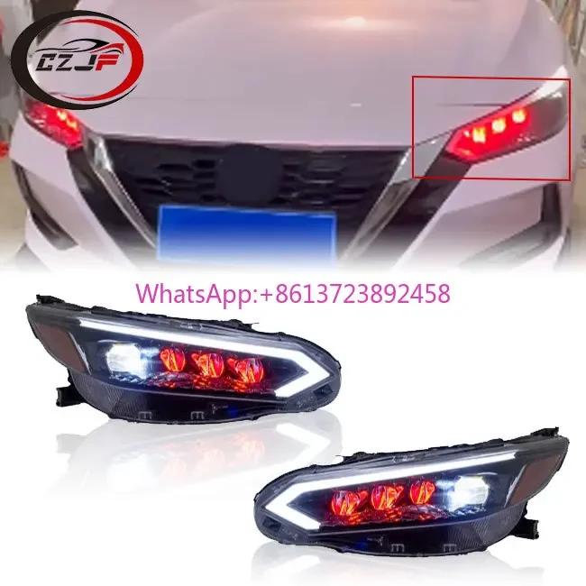 

Upgraded Model Performance RGB LED Headlights Front Lamps for Nissan Sylphy/Sentra 2020 2021 2022 2023