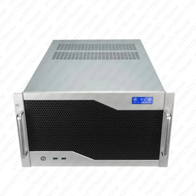 6U 19-inch Industrial Server Case with LCD for EATX MB 240 360 Water Cooler for 4090