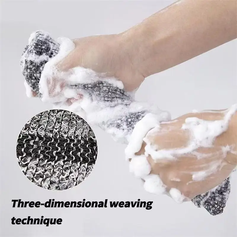 1Pcs Back Scrubber Dual Sided Bath Brush Exfoliating Extended Washcloth For Men Women