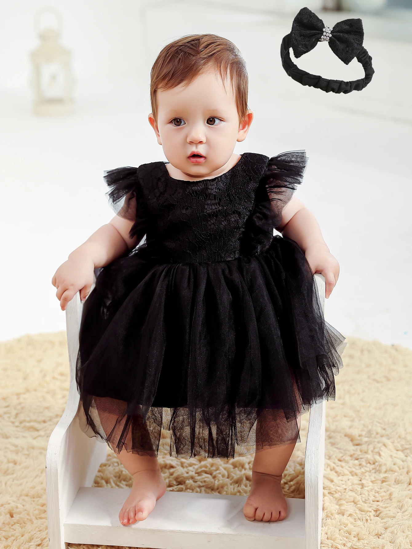 

Little Baby Girl Dress Birthday Party Dress Girl's First Birthday Dress With Headband