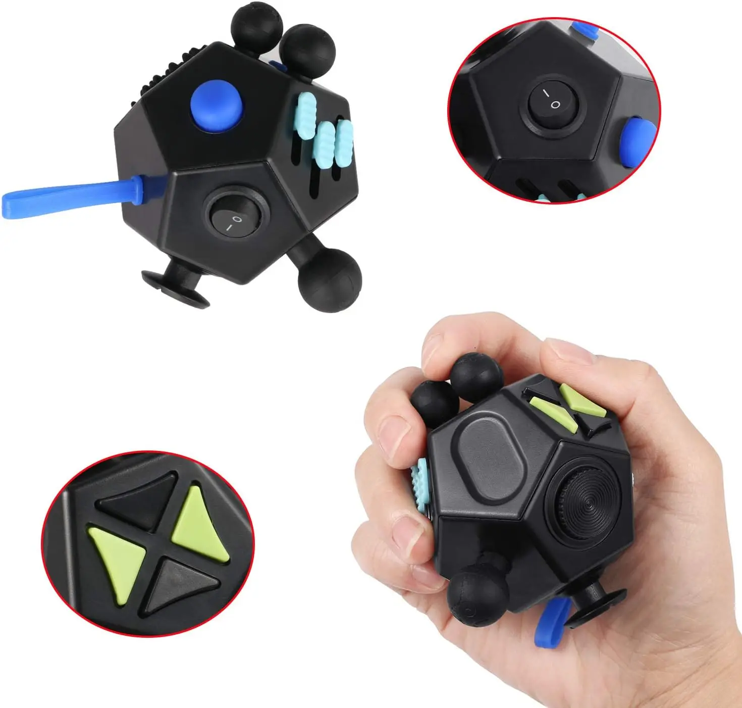 Fidget Dodecagon – ลูกบาศก์ของเล่น Fidget 12 ด้านบรรเทาความเครียดและความวิตกกังวล Anti Depression Cube สําหรับเด็กและผู้ใหญ่