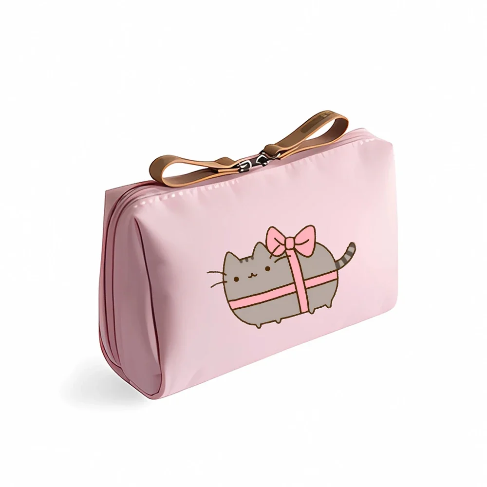 Pusheens Cosmetic Case Girl Childern\'s Anime Cartoon Printing borsa per il trucco femminile per adolescenti donna Office Student Coin Kid Cute Gift