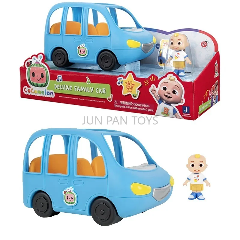 Оригинальная музыкальная синяя машинка CoComelon с фигуркой JJ, светом и звуками, семейная развлекательная игрушка-машинка, играет песню 