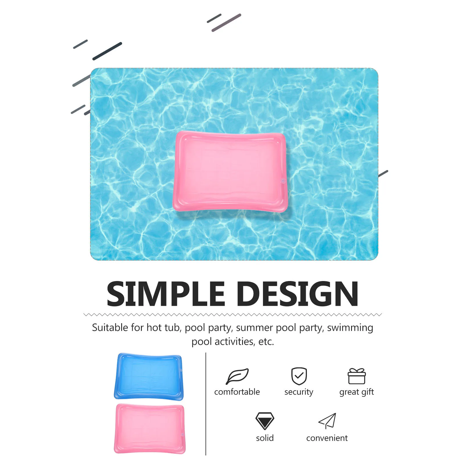 2 Stück Aufblasbare Schwimmende Eiswürfelform Pool-Party Getränkekühler mit Starker Unterstützung Ohne Luftleckage Ideal für Whirlpool und Schwimmbad
