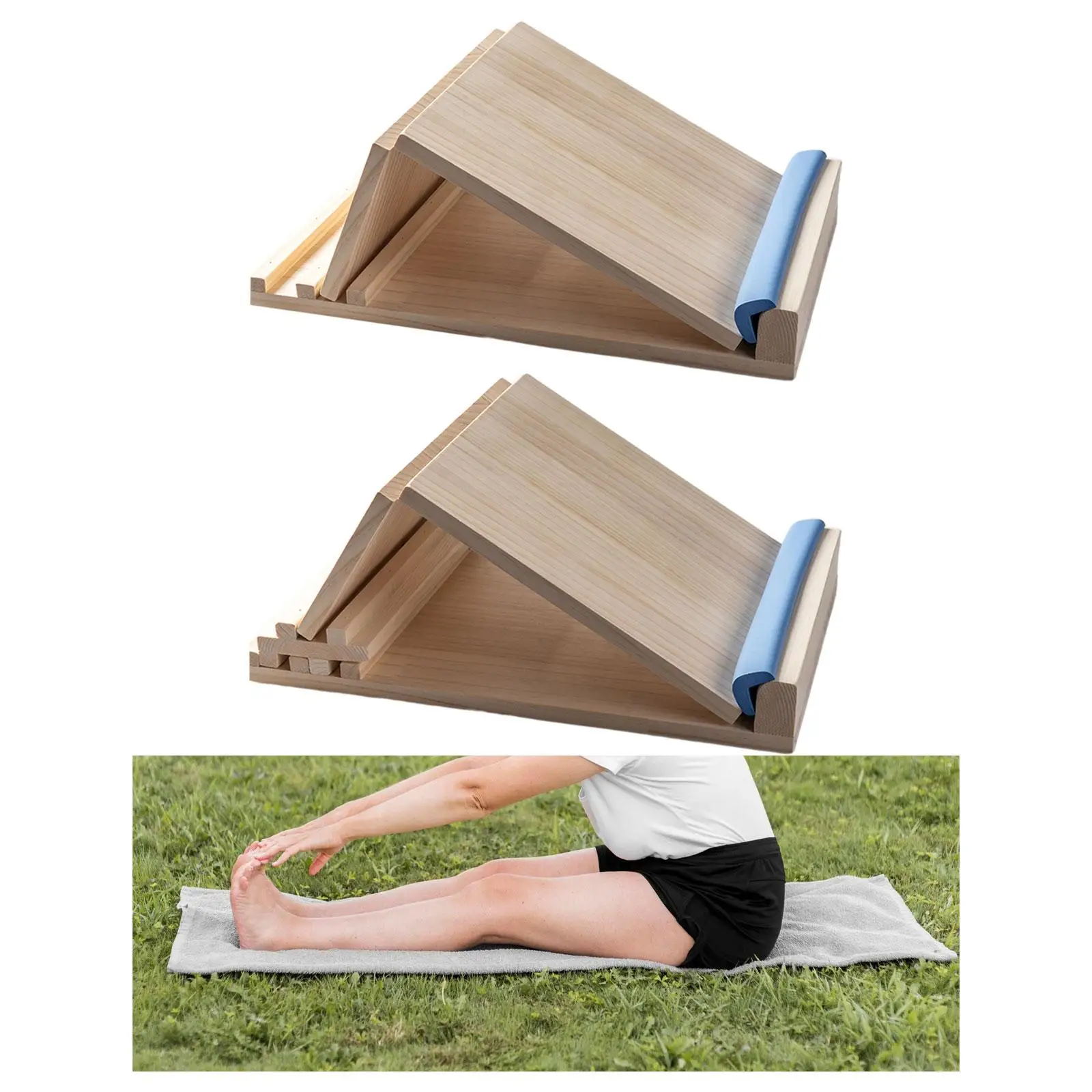 

Wooden Slant Board Adjustable Exercise Wedge Tilt Ramp Yoga Massage Board Calf Stretcher Calf Stretch Board for Sports Home Gym