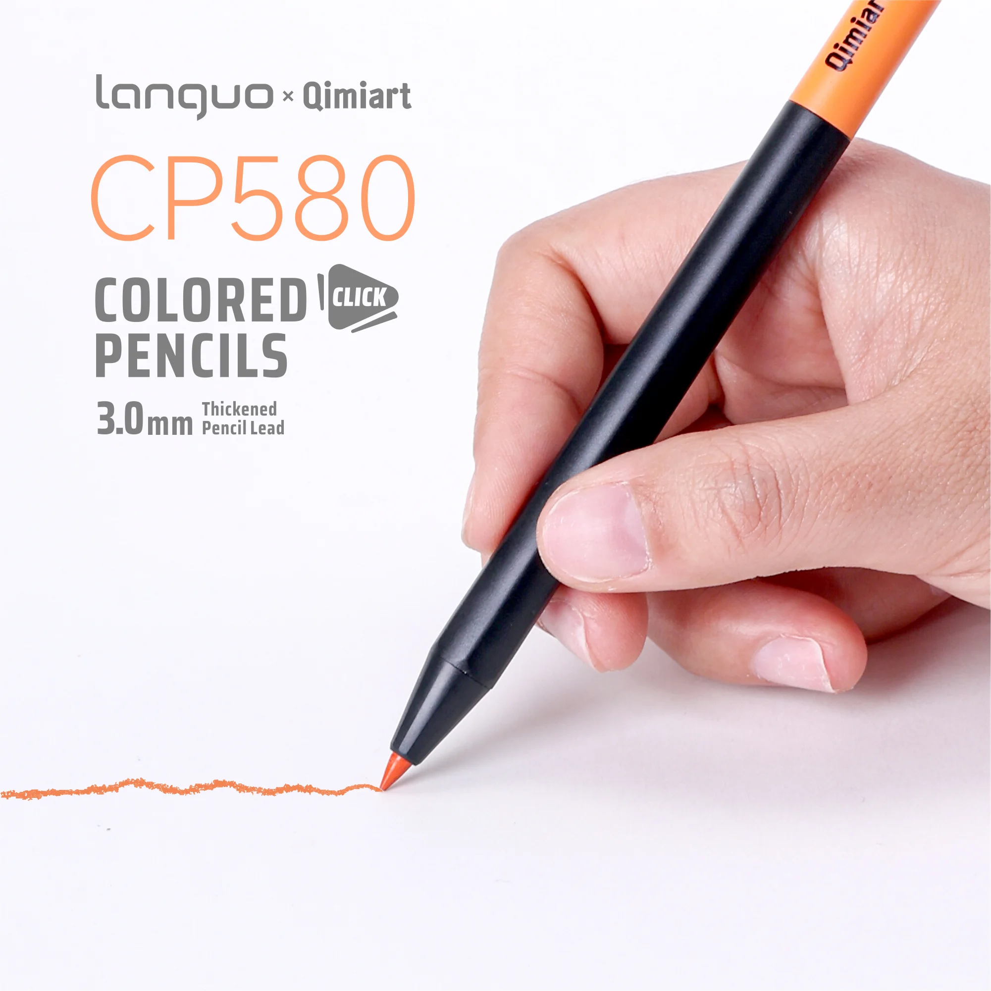 Languo 96/12 Farben Klick-Buntstifte Weiche Ölbasis 3,0mm Druckbleistifte für Kinder Büro Schule Kunstbedarf Schreibwaren – Detail 3