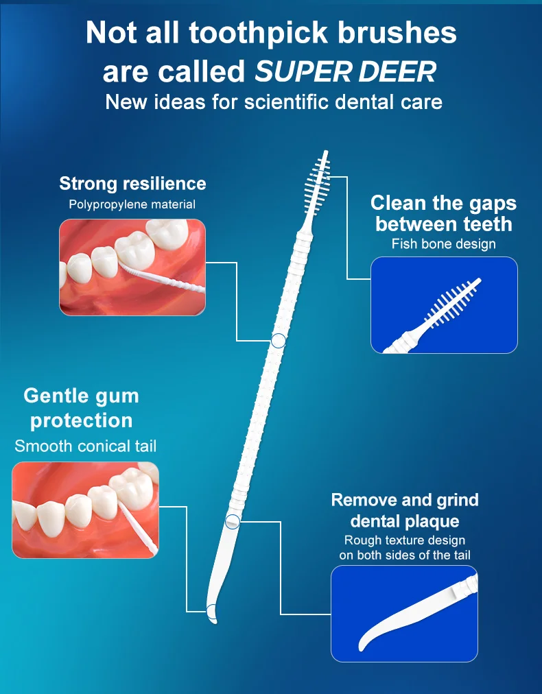 300 قطعة فرشاة مسواك محاصر مسواك بلاستيكية للاستعمال مرة واحدة فرشاة بين الأسنان المنزلية قطف الأسنان خيط تنظيف الأسنان