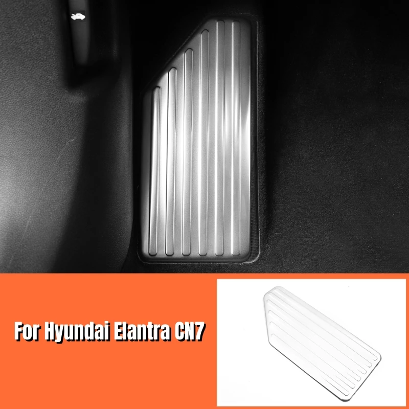 

For Hyundai Elantra CN7 2020 2021 2022 Stainless steel Car Rest pedal Accelerator Pedal Brake Pedal Footrest Pedal Plate Cover