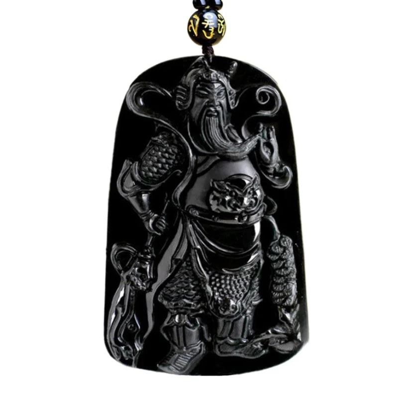 Mo Cui God of Wealth Guan Gong Pendant Black Pendant