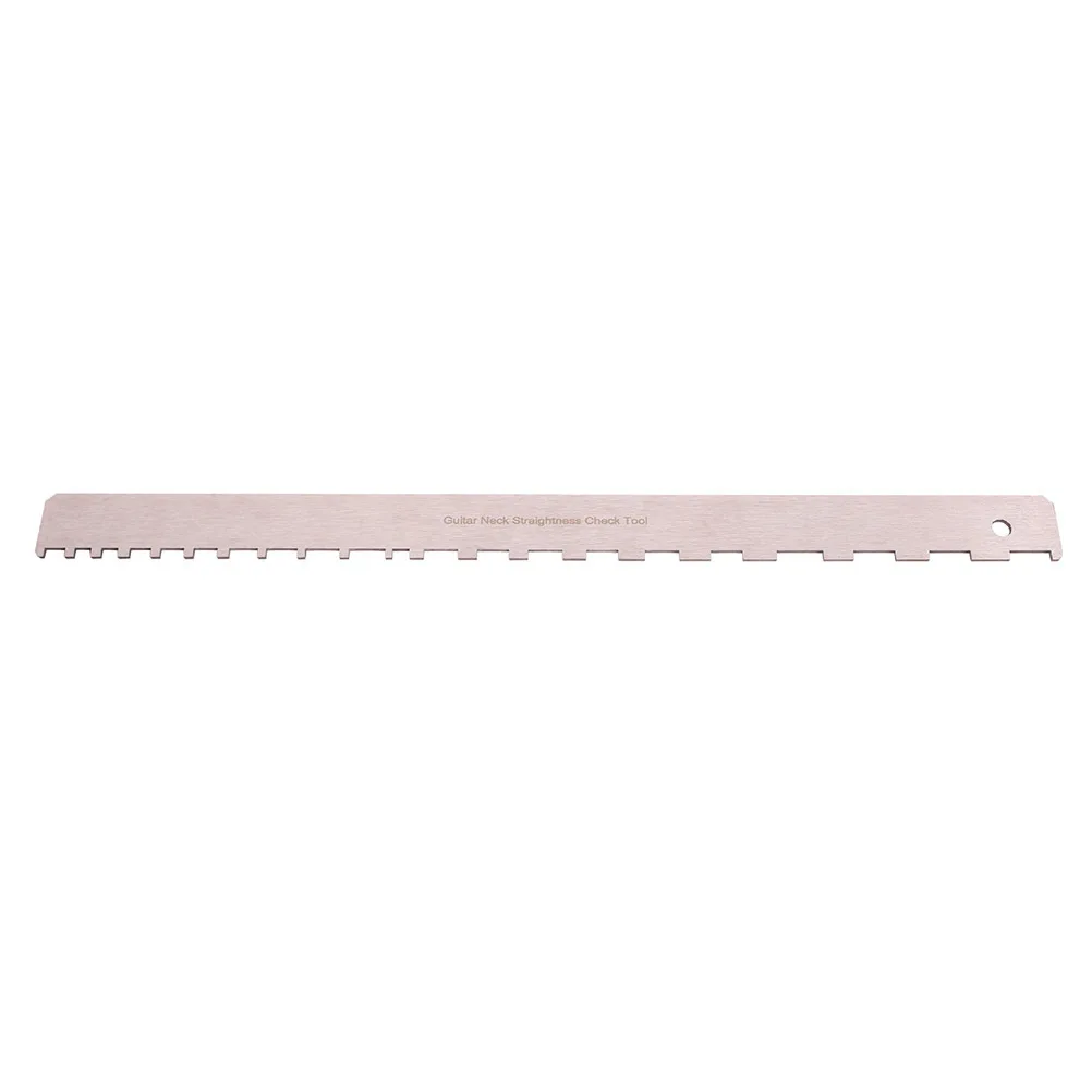 Stainless Steel Notched Straight Edge Ruler for Fretboard Precision Measurement Luthier Tool for Guitar Neck Setup and Bass