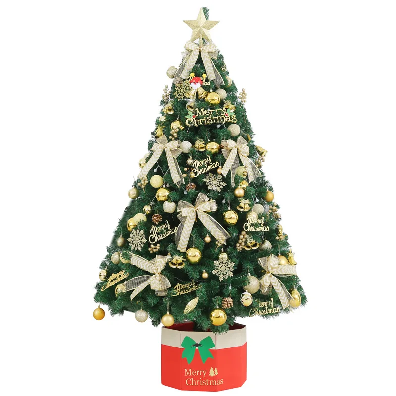 

Christmas tree 1.5m 1.8/2/3m Christmas ornaments Golden set tree