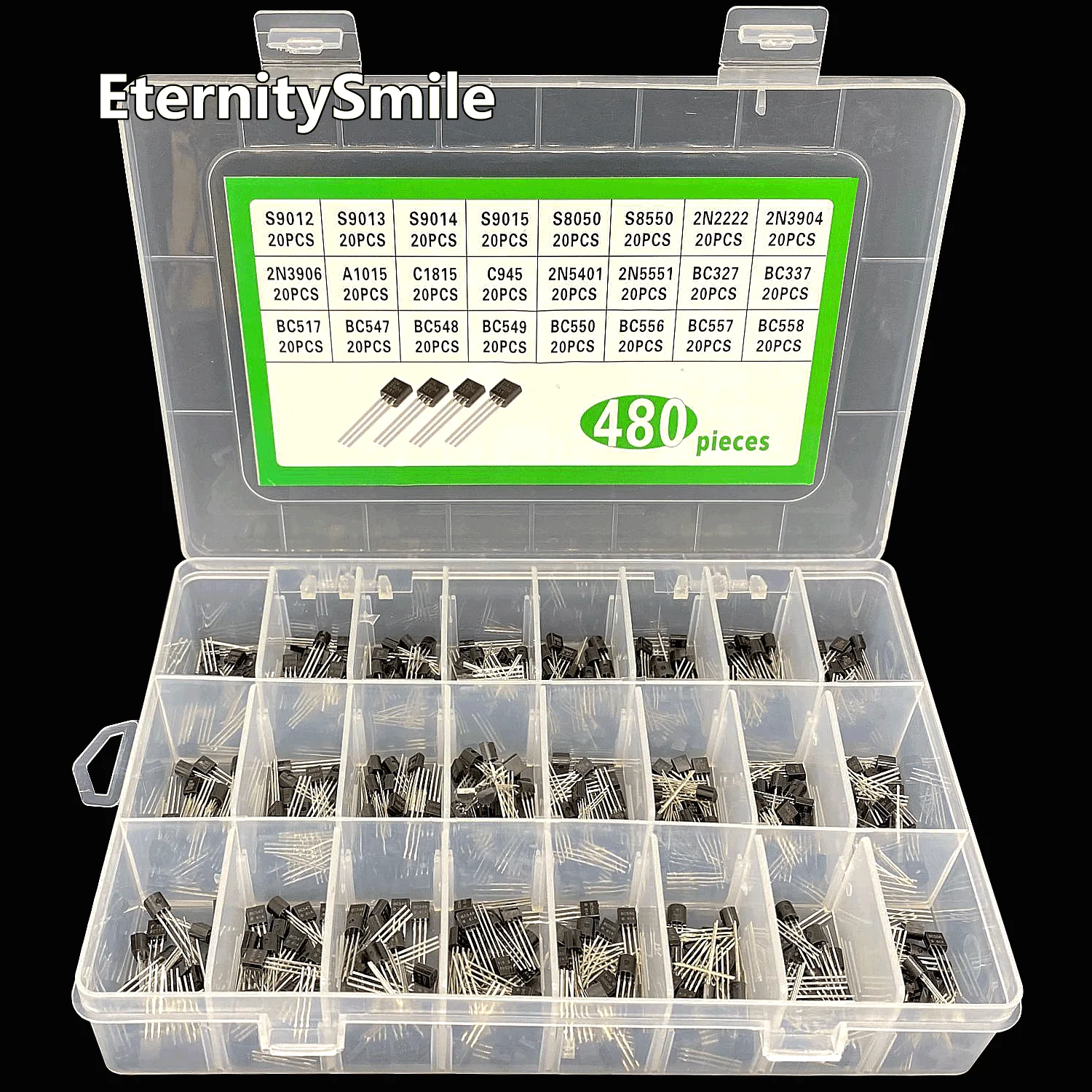 480 stücke 24 Wert ZU-92 PNP/NPN Silicon Rohr High-Frequenz Low-Power Amplifying Strom schalt Triode Transistor Kit