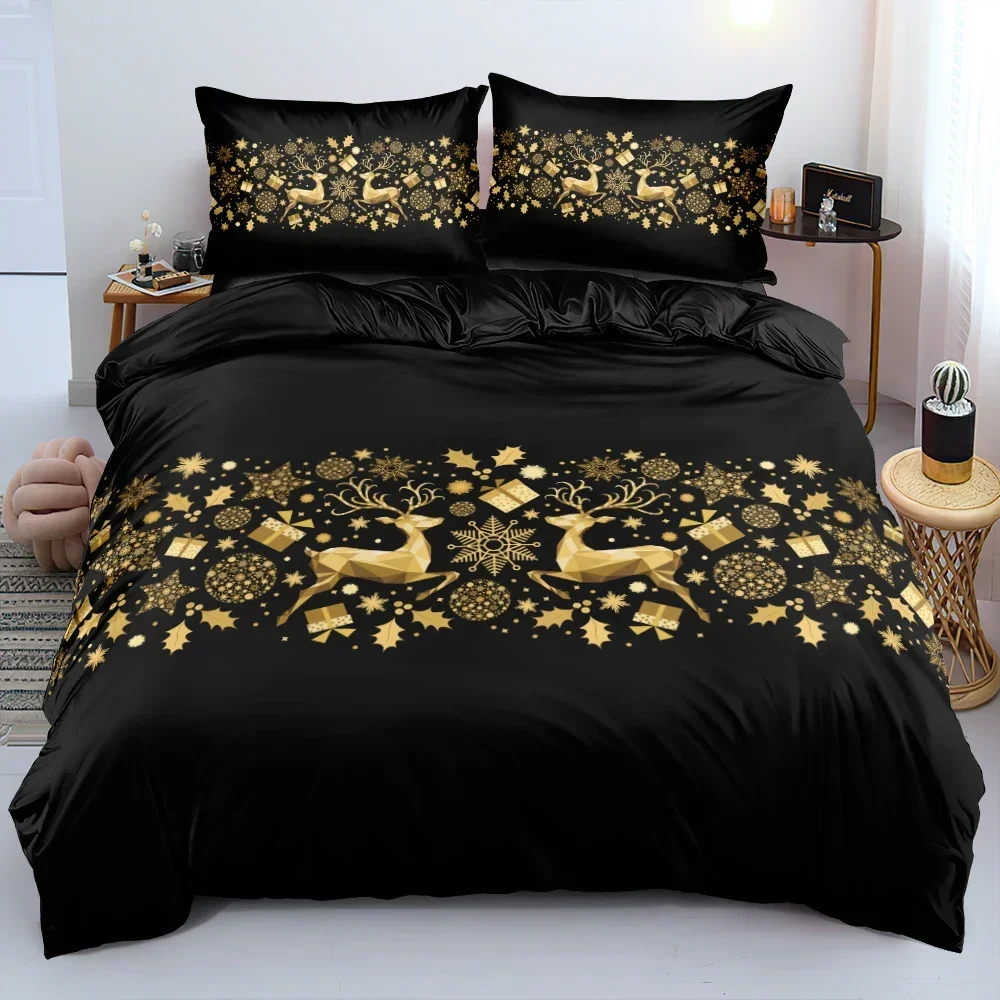 3D Floral Bedding set Duvet/Quilt/Comforter Cover sets Flower Bed Linen Merry Christmas Design Custom King Queen Full Size