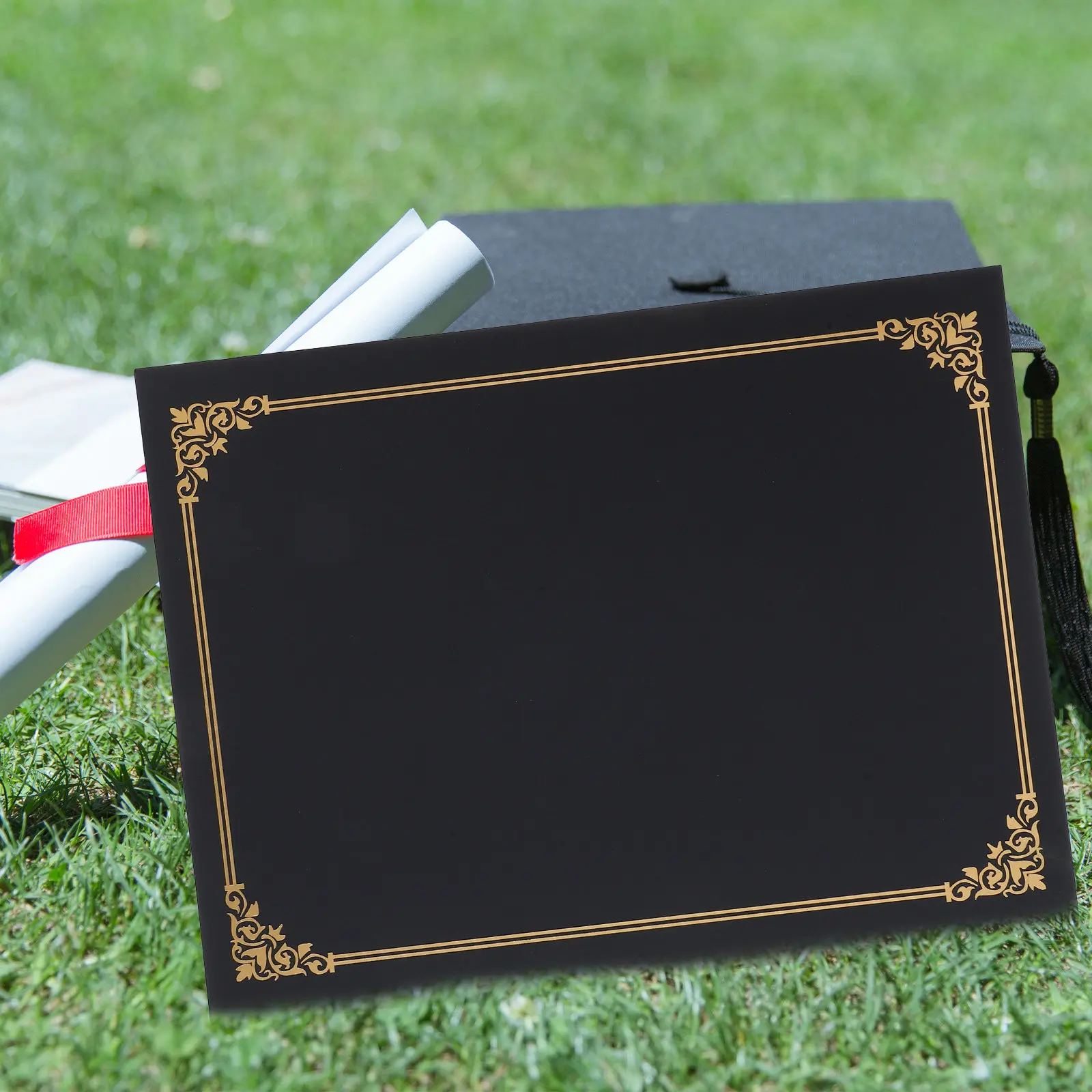 

10Pcs Certificate Paper Covers Document Certificate Holders Diploma Holder Frame Graduation Diploma Folder Protective Stamping