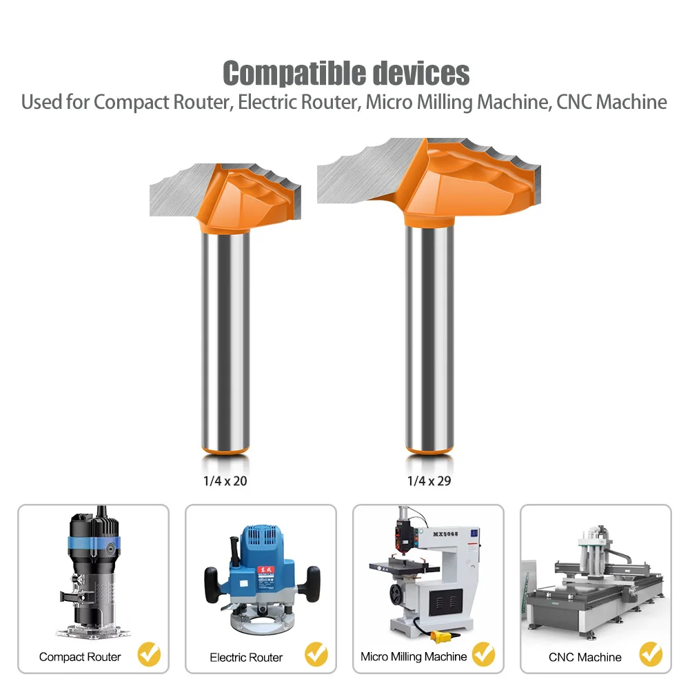 6-handle 1/4 Handle Three R Flower Line , Cabinet Door panel, Trimming machine, Milling cutter, Cabinet Door Cutting Tool