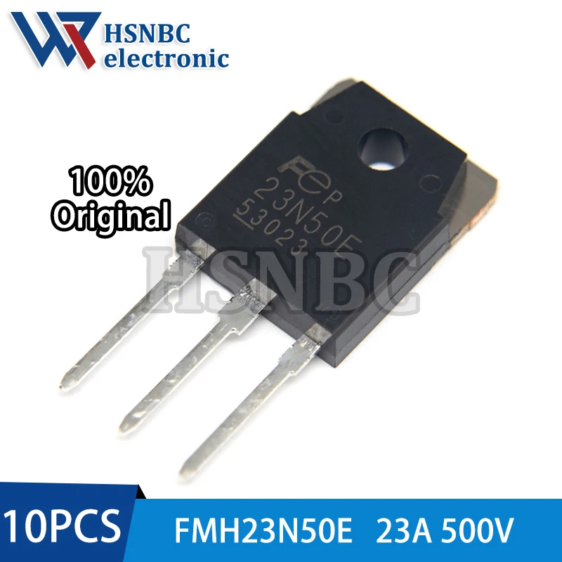 10PCS FMH23N50E 23N50E 23N50 TO-3P 23A 500V Transistor MOSFET de potencia de canal N 100% nuevo y original